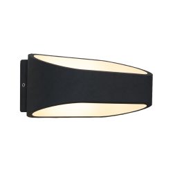 Black Open Oval Wall Light